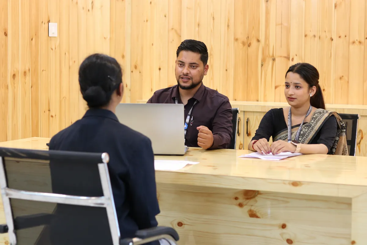 Mock interview session